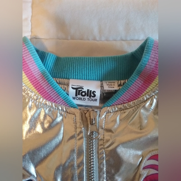 Trolls World Tour Metallic Patchwork Bomber Jacket - Picture 6 of 8